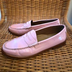 gh bass weejuns loafers pink patent size 8
